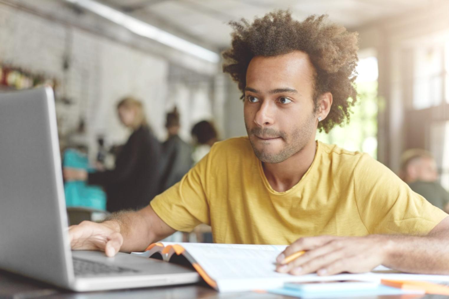 Modern office workspace with monitoring systems